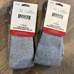 Men's 7-Year Lightweight Wide Calf OTC Socks NWT Size